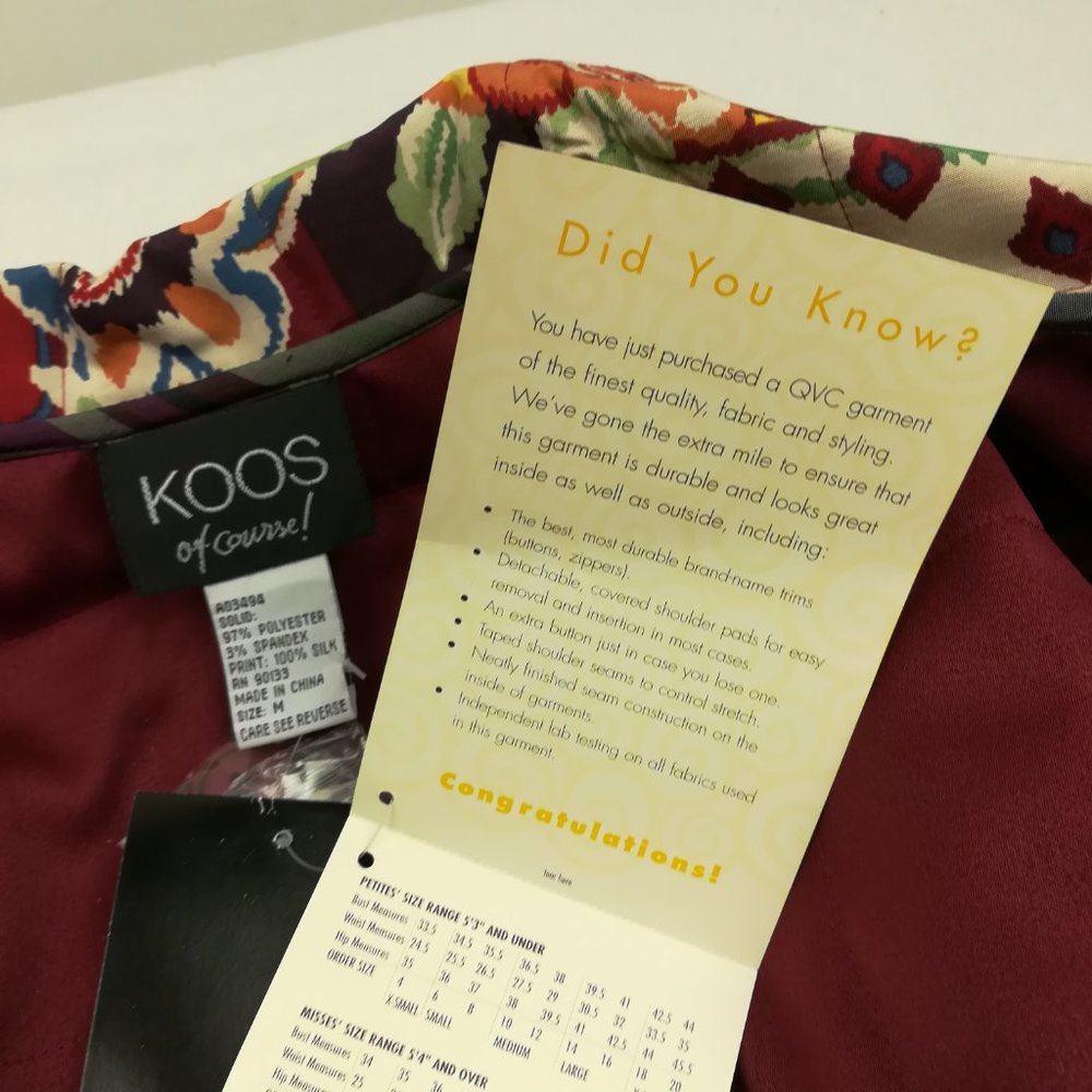 KOOS Women's Multicolor Patterned Blazer - Picture 7 of 8